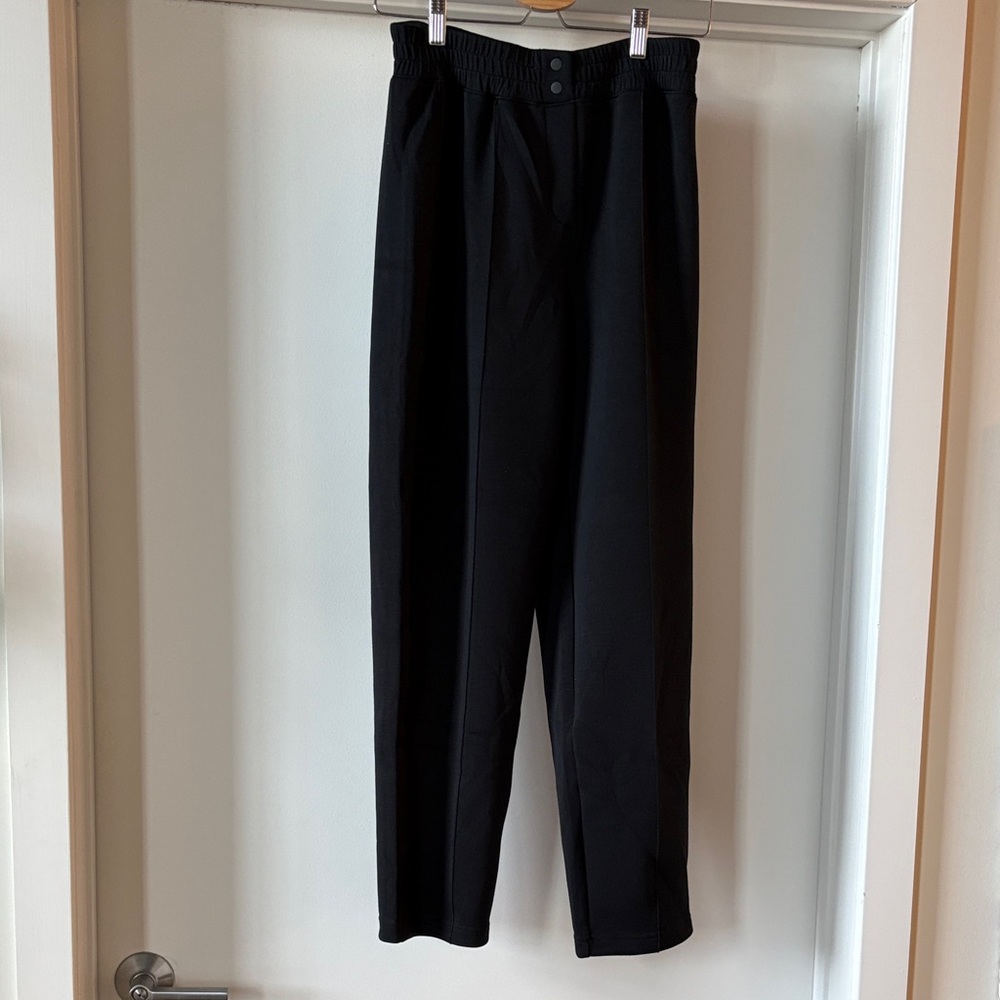 SPANX Black Elastic-Waist Tailored Pants